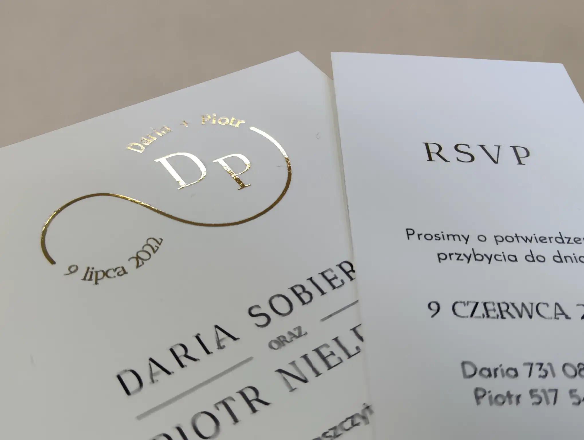 druk wizytówejk ze złoceniem